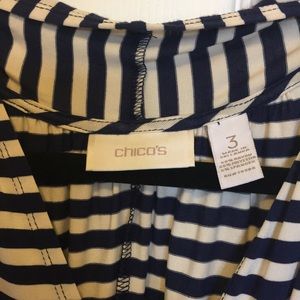 Chico’s Blue striped maxi dress